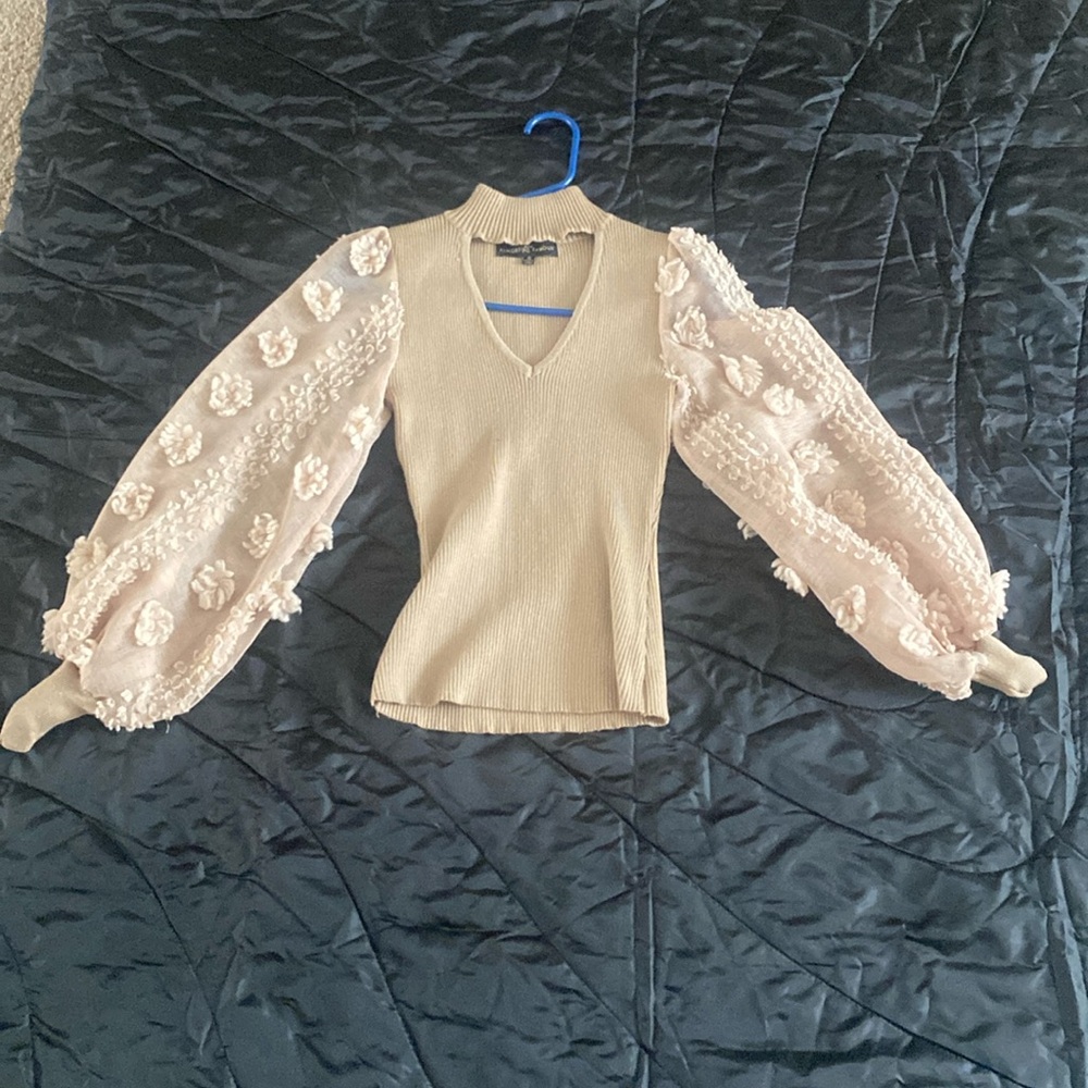 Floral long sleeve sweater